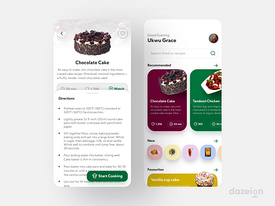 Foodigo (Smart Cooking App) - UX/UI Design cake chicken chinese food cooking food app indian food recipe ui uiux voice control