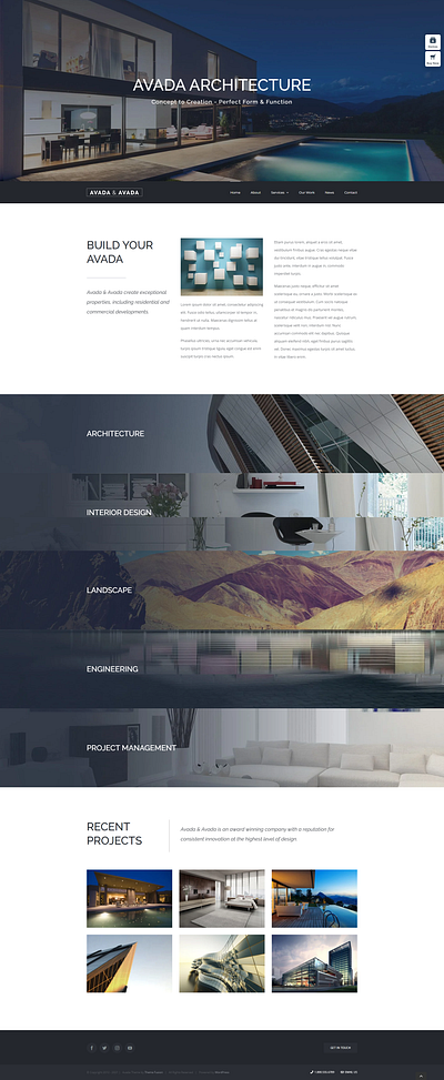 Avada Architecture WordPress Website Design architecture website magazinewebsite wordpress