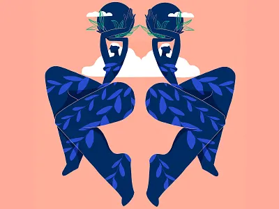 All is balanced balance botanical art botanical illustration branding digital illustration editorial illustration fashion illustration freelance illustrator illustration illustration art illustrator meditation packagingdesign plant illustration vector illustration woman illustration women
