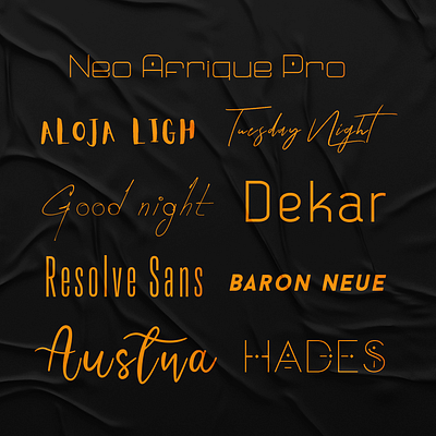 Fonts typogaphy
