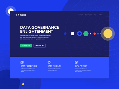 Data governance landing page branding colorful cyber security home page illustration israel landing page design product design tel aviv ui vector web website website design