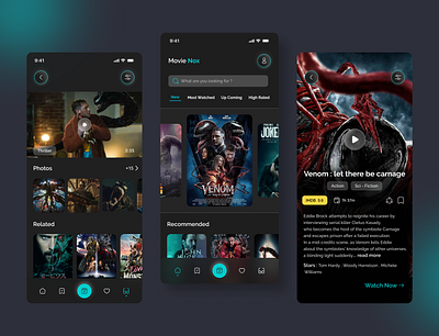 Movie Nox - Movie Streaming App movie movie app ui