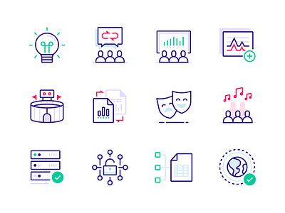 PredictHQ Icon Set data graph icon set icons icons design minimal people predict spreadsheet ui