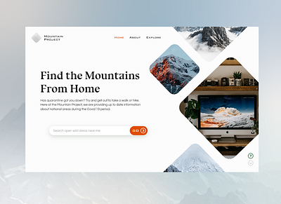 Mountain Project - UI Challenge adobe illustrator adobe xd branding concept design design growth landing pages typography ui ux ui ux design web design