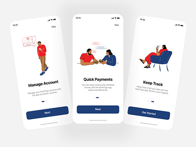 AirtelTigo - Onboarding Experience 1 airtel airteltigo app design design figma illustration logo mobile app onboarding onboarding experience product design tigo ui uidesign ux uxdesign