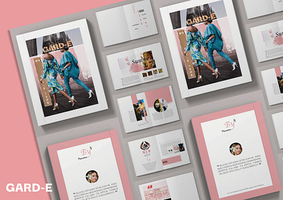 GARD-E Fashion and Style Magazine branding design concept design creative indesign layout design magazine design photoshop pink