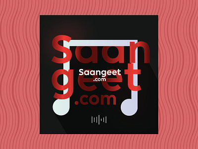 Saangeet - Music App branding design minimal typography