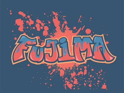 fujima graffiti logo design art branding design graffiti graphic graphicdesign illustration logo minimal typography vector
