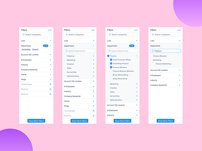 Filters badge category dashboard department departments filter filter ui filtering filters more filters saas search search filter show more sort sort by strategy subcategory subdepartment ui