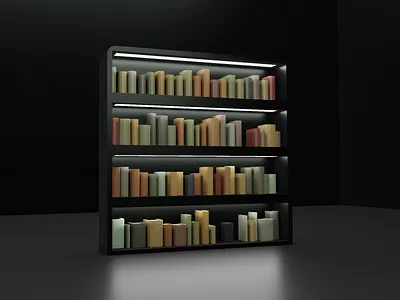 #LowPoly Bookcase - 3D in Blender 3d blender bookcase books low poly modeling rendering