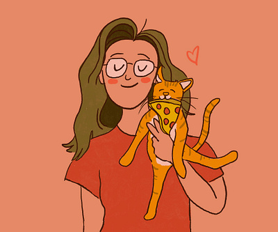 Kitty Portrait cat illustration owner pet portrait
