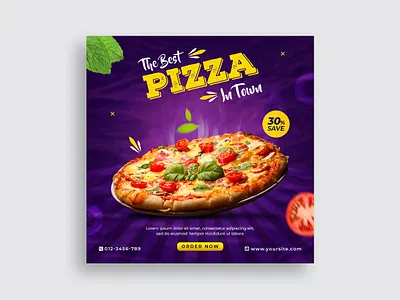 Delicious food menu and restaurant social media banner and post banner menu