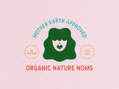 Mother earth approved branding earth face granola hippy icon illustration lake landscape lanscape mother mother nature mountains nature organic outdoors sun vector water woman