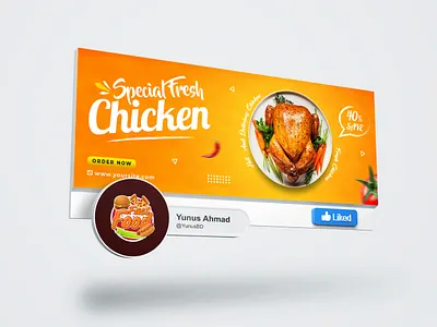 Fast Food Facebook Cover Template banner cover menu
