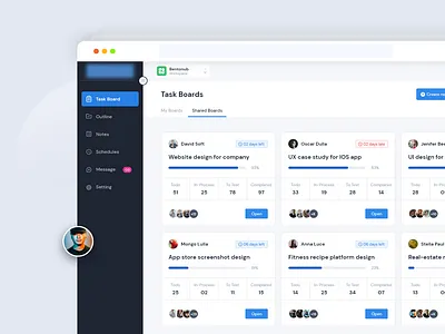 Task Management web app clean ui desktop app desktop ui management app managment minimal productivity app sass task task list task management task manager tasks app userinterface web app web application design web ui