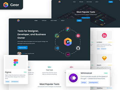 Gear Web Design clean design clean ui design minimal ui ui design ux web web design website design
