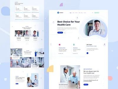 Care Medical Concept 2 app clean clinic color doctor hospital medical morshad96 web