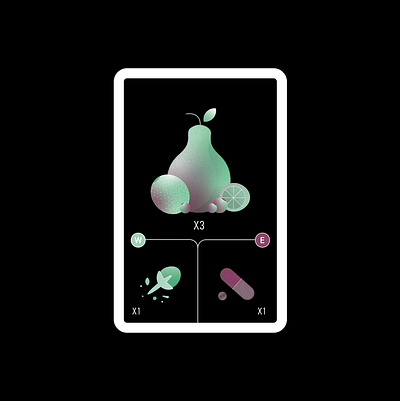 pear playing card card game client card color design fruit graphic design illustration outer space pear pill shape space texture