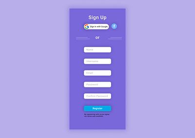 Sign Up Form 001 beginner dailyui dailyui 001 dailyuichallenge sign up form sign up ui task ui ux ui challenge
