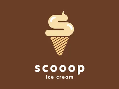 Ice Cream Company Logo dailylogo dailylogochallenge day 27 ice cream logo minimalist scooop vector