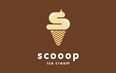 Ice Cream Company Logo dailylogo dailylogochallenge day 27 ice cream logo minimalist scooop vector