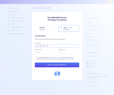 Shut Up & Take My Money!™ blue branding clean design interface minimal ui ux