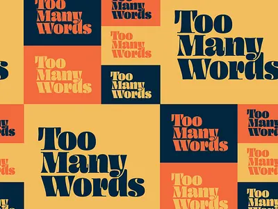 Too Many Words Branding branding design identity lettering logo type typography
