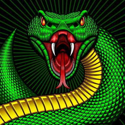 Mat Beast "Green Viper" rash guard apparel branding green viper illustration illustrations logo logo design martial arts mma rash guard scales serpent snake vector vector art viper