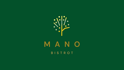 Mano bistrot branding hand logo mano restaurant tree