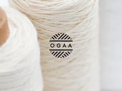 OGAA logo design brand branding design knit knitted knitting logo minimal