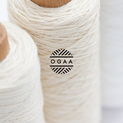 OGAA logo design brand branding design knit knitted knitting logo minimal