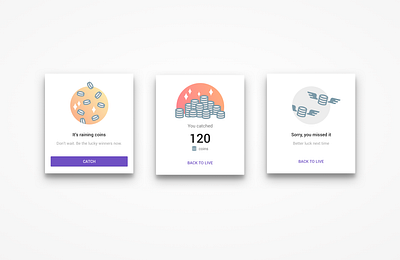 Gamification modal v2 coins design illustration modal design