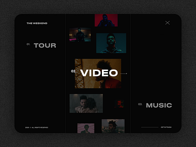 Website for Weekend artist design illustration portfolio site singer typography ui ux ux design