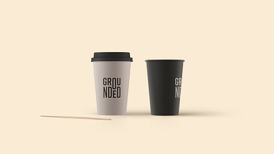 Grounded Coffee Cups adobe brand design brand development branding coffee bar coffee cup coffee shop design logo logo design type typography vector