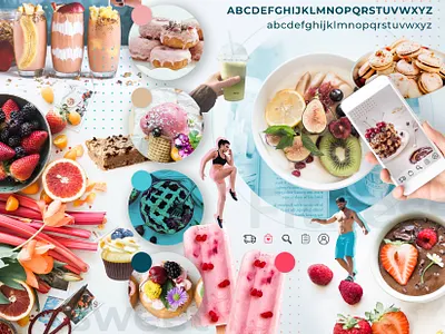 FitTreat App Moodboard app app design brand identity branding design digital graphic design illustration mood board moodboard ui ux