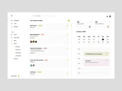 Task management app 🤓 dashboard app dashboard ui minimalist task management task management app task manager uiux