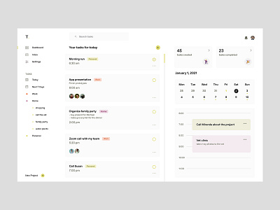 Task management app 🤓 dashboard app dashboard ui minimalist task management task management app task manager uiux