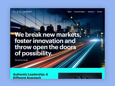 RISE International Consulting. Branding, Website & Concept branding design layout logo portfolio template ui ux webdesign webflow