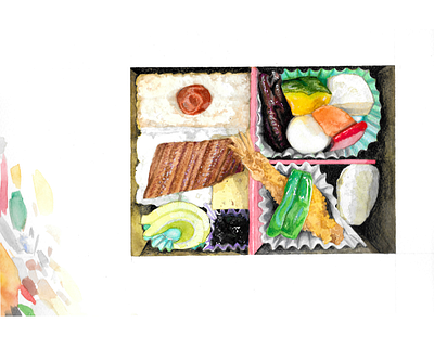 Watercolor Travel Diary 2018 bento illustration japan watercolor