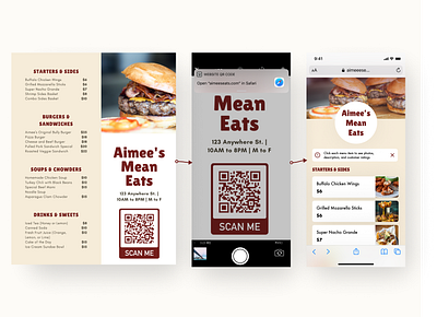 Diner Menu Concept branding design ui ux web