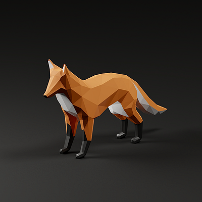 Low poly fox in Blender 2.9 | 3D Modeling. animal model blender blender 2.8 blender 3d blender low poly art blender render fox 3d fox blender low poly low poly animal low poly fox