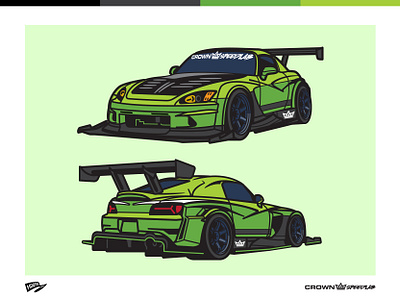 S2K automotive car cartoon honda illustration