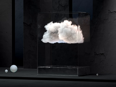 AR weather visualization by Milkinside ar art art direction artwork cloud clouds cube forecast generative illustration ios motion procedural rain snow ui vr vr design water weather