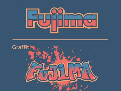 fujima graffiti and original logo compare art branding clean design flat graffiti graphic graphic design graphicdesign illustration illustrator logo minimal type typography vector