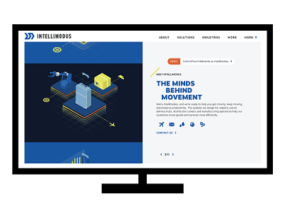 Intellimodus Website illustration isometric isometric design slider web design web ui website