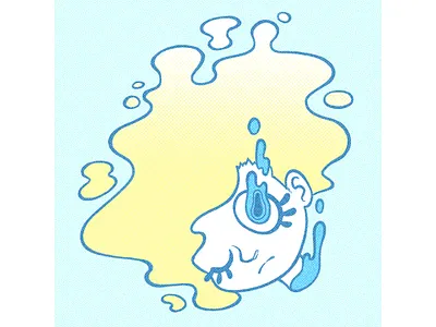 Mitosis character illustration editorial graphic illustration halftone illustration raster spot illustration