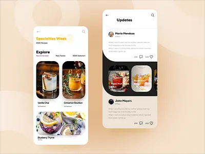 Cocktail Recipes abstract animation app clean flat gif illustration logo minimal mobile principle ui ux