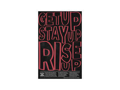 Get Up Rise Up Poster design graffiti illustration poster poster design typogaphy