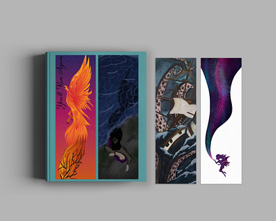 Mythical Bookmarks book bookdesign bookmark bookmarks design illustration illustrator print print design