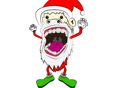 angry santa app branding design icon illustration logo minimal typography ui ux vector web